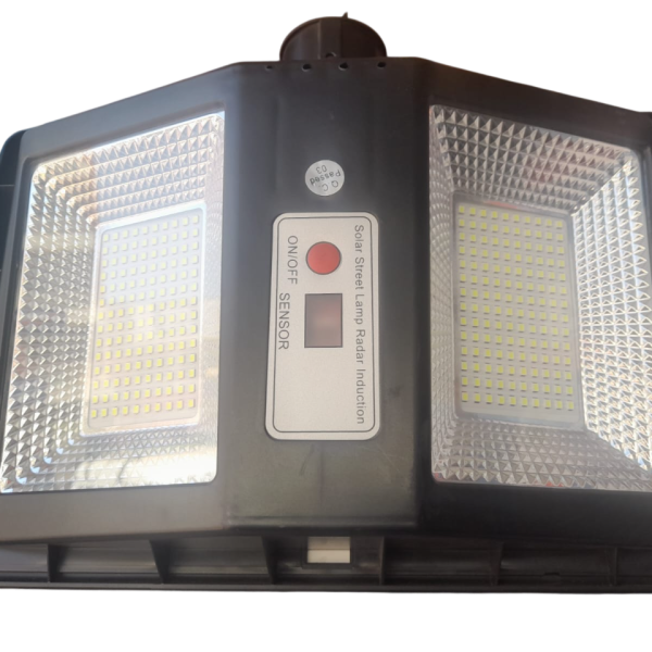 Ultra Bright 2 Way Solar Street Light Radar Motion Sensing & All Weather Durability